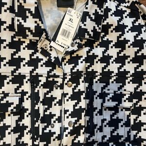 Stylish Black and White Houndstooth Jumpsuit